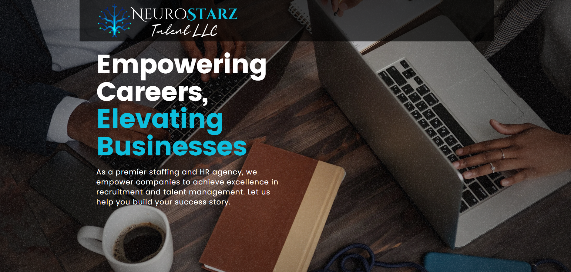 Homepage of a staffing and workforce services website